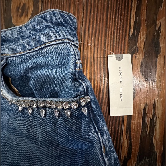 Anthropologie NWT piclo Jean embellished shorts - Picture 5 of 7